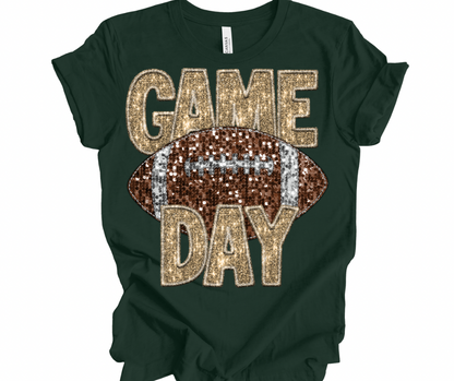 Game Day Football (Faux Sequin/Embroidery)