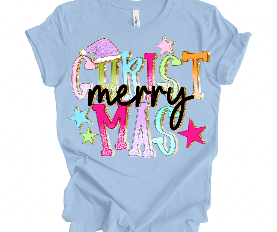 Colorful Leopard Merry Christmas