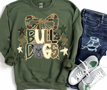 Bulldogs Camo Bow