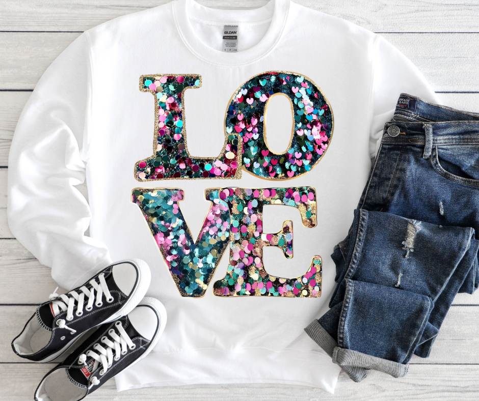 LOVE (*Faux Sequin)