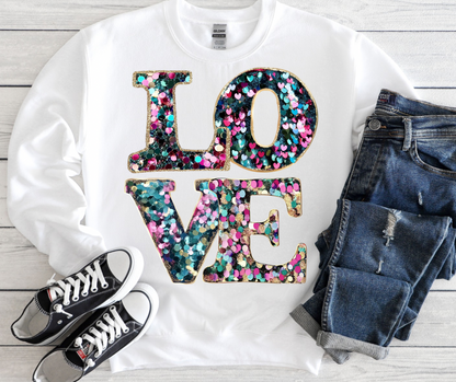 LOVE (*Faux Sequin)