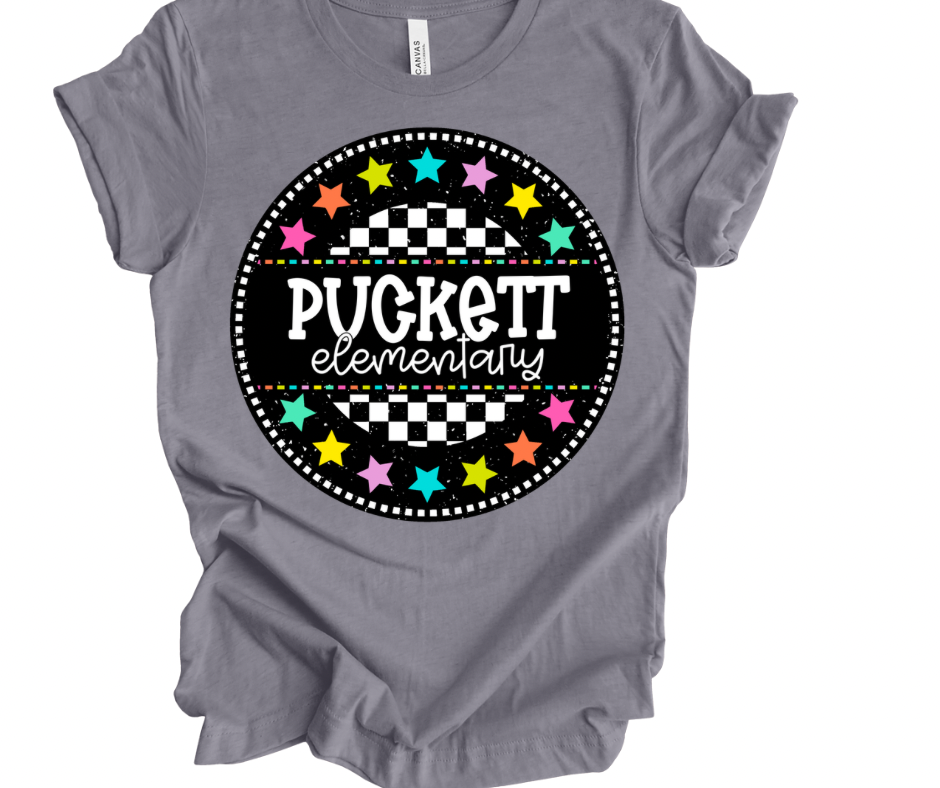 Puckett Elementary Checkered Stars