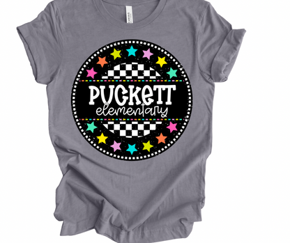 Puckett Elementary Checkered Stars