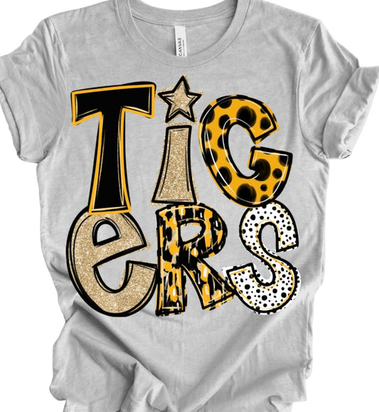 Tigers (Black, Gold, Dots)
