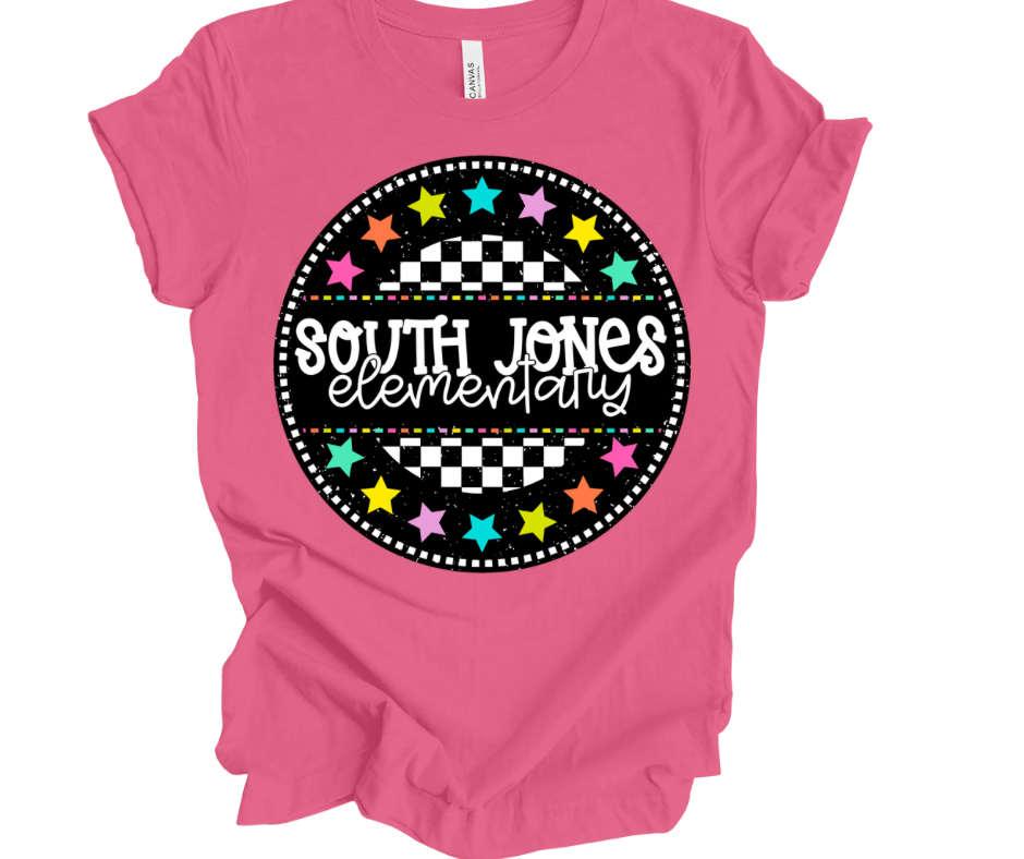 South Jones Elementary Checkered Stars
