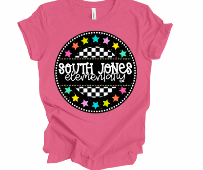South Jones Elementary Checkered Stars