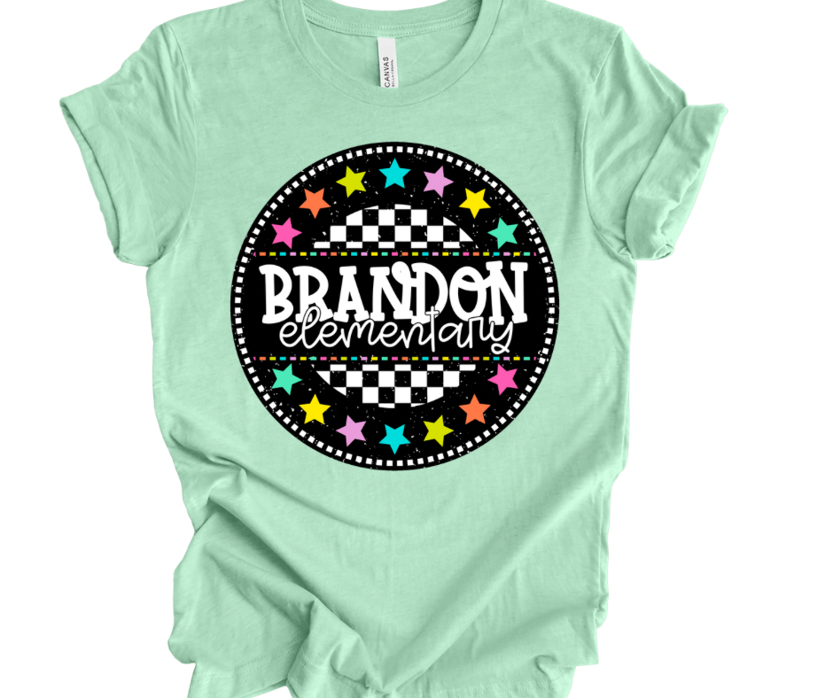 Brandon Elementary Checkered Stars