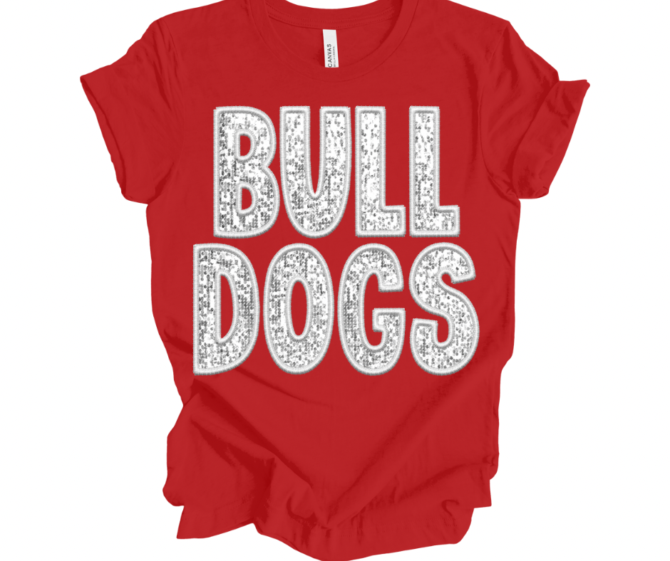 BULLDOG (White *FAUX Sequin)