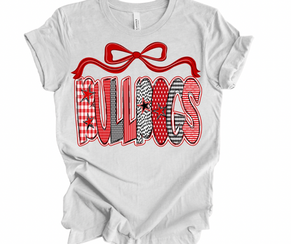 Bulldogs Checkered Stars (WITH BOW)