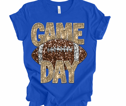 Game Day Football (Faux Sequin/Embroidery)