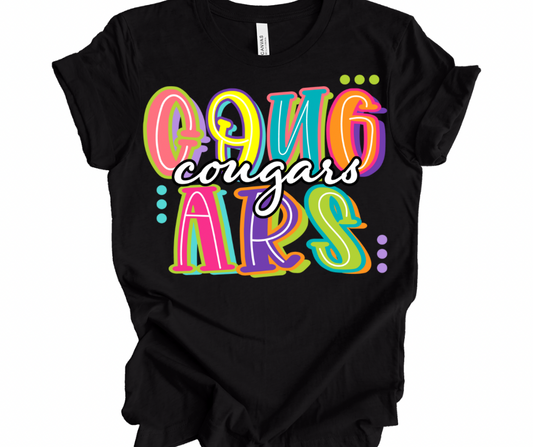 Cougars Stacked Colorful