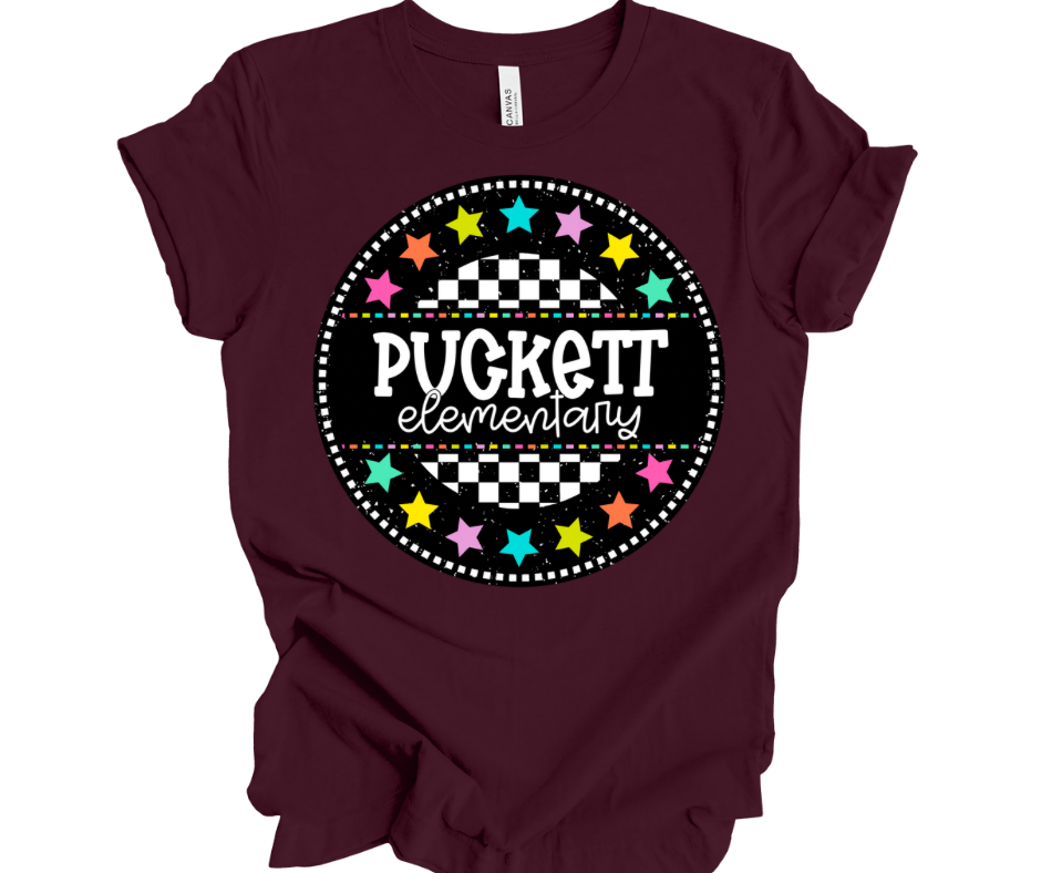 Puckett Elementary Checkered Stars