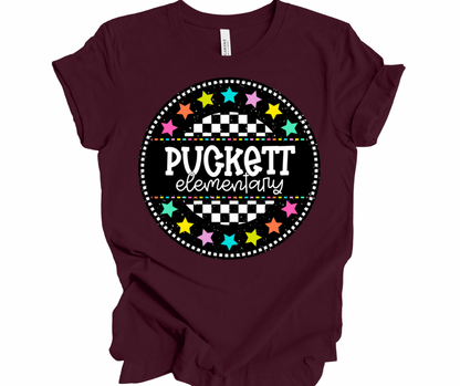 Puckett Elementary Checkered Stars