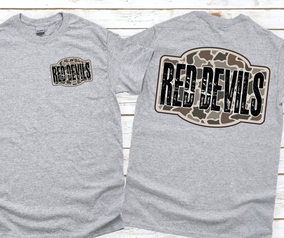Red Devils - Camo (Front & Back)