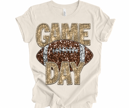 Game Day Football (Faux Sequin/Embroidery)