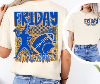 Friday Night Lights (AJD) Blue & Yellow