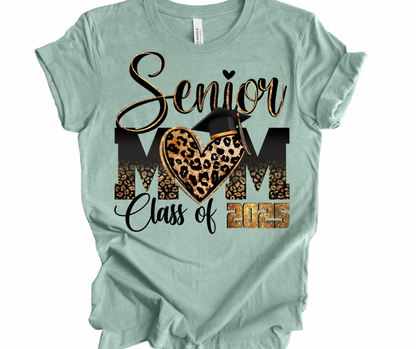 Senior Mom C/O 25 Leopard Heart