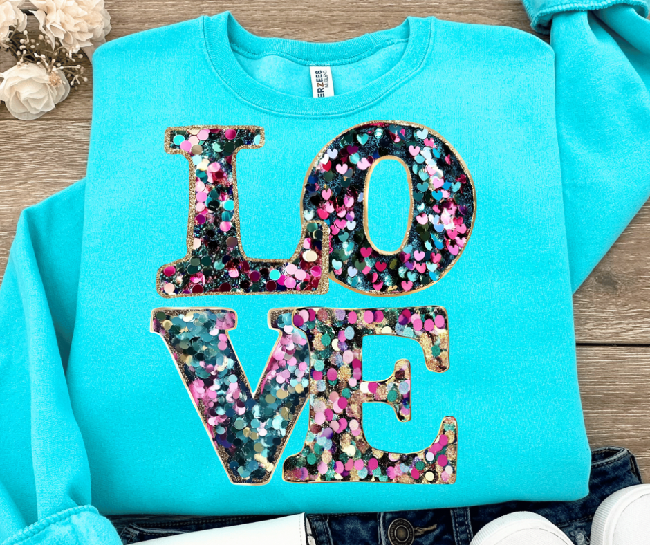 LOVE (*Faux Sequin)
