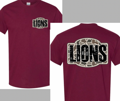 Lions - Camo (Front & Back)