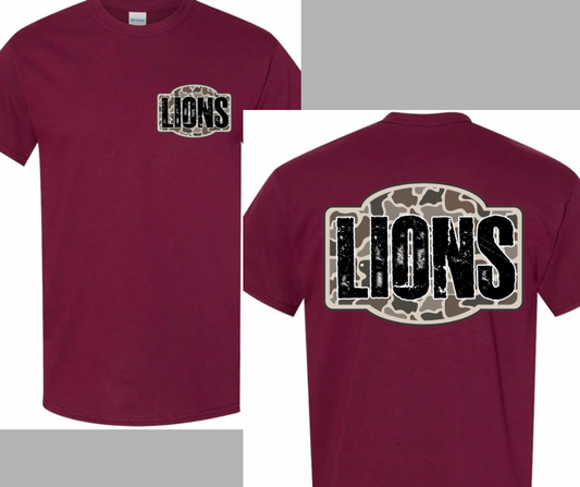Lions - Camo (Front & Back)