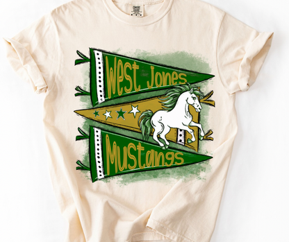 West Jones Mustangs Pennant