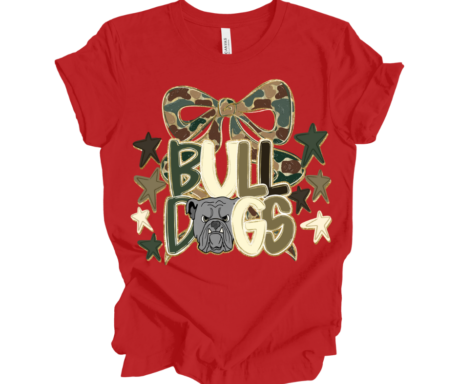 Bulldogs Camo Bow