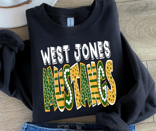 West Jones Mustangs (Whimsical)