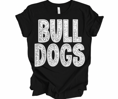 BULLDOG (White *FAUX Sequin)