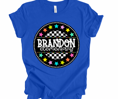 Brandon Elementary Checkered Stars
