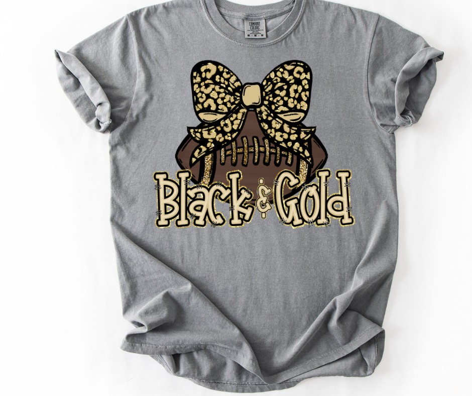 Black & Gold Leopard Football