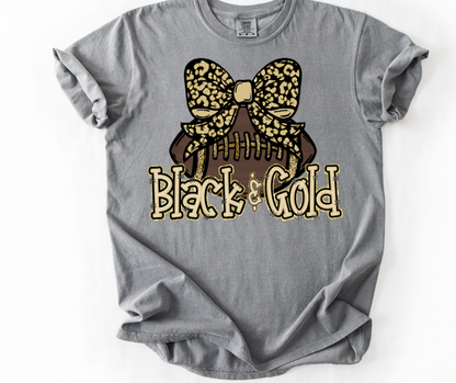 Black & Gold Leopard Football