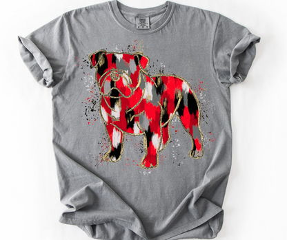 Bulldogs Splatter (Red, Black, Gray)