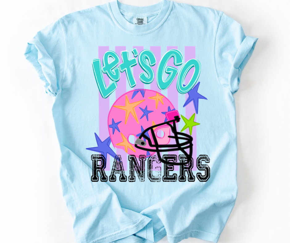 Let’s Go RANGERS Football Stripes