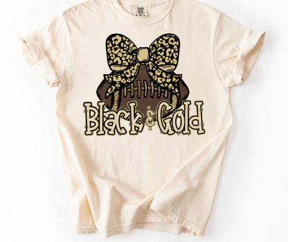 Black & Gold Leopard Football