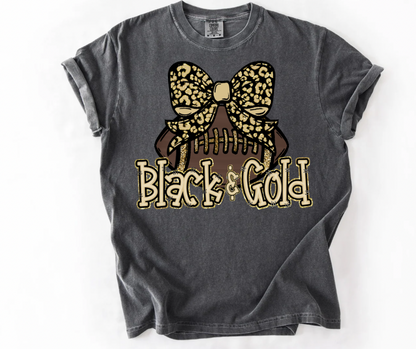 Black & Gold Leopard Football
