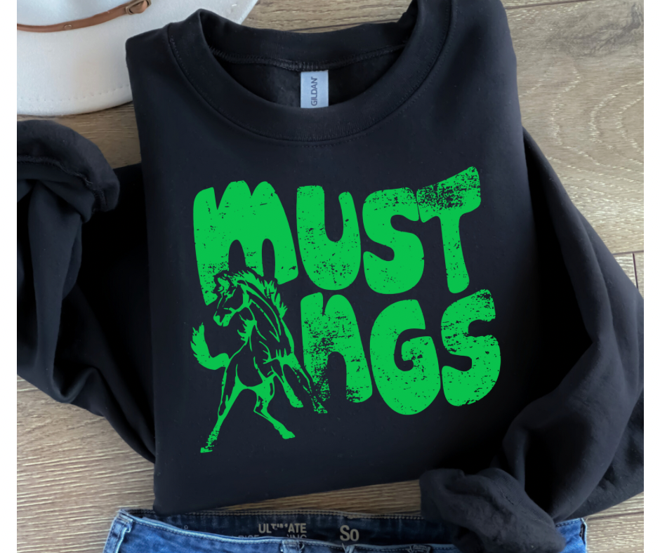 Green Groovy Mustangs