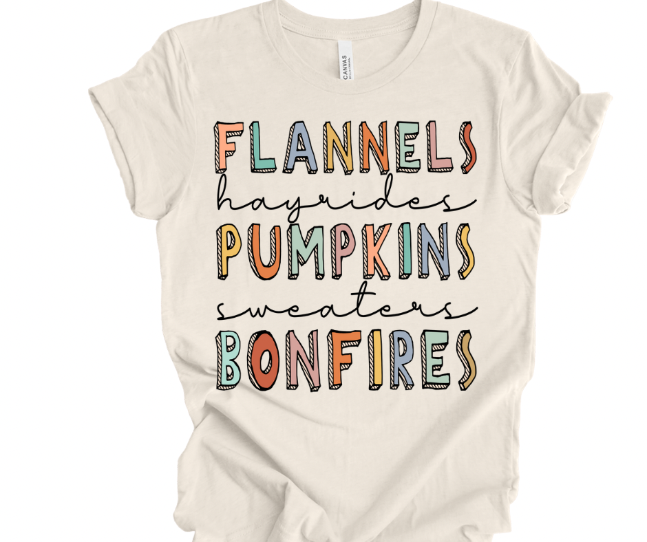 Flannels Pumpkins Bonfires