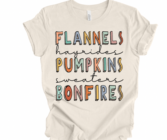 Flannels Pumpkins Bonfires