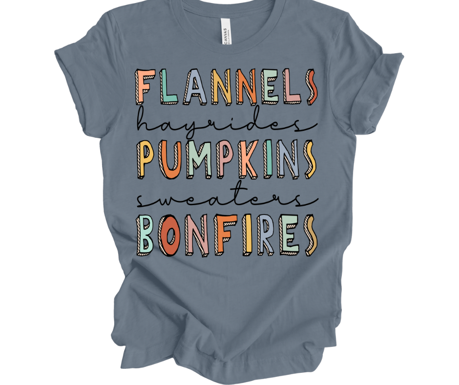 Flannels Pumpkins Bonfires