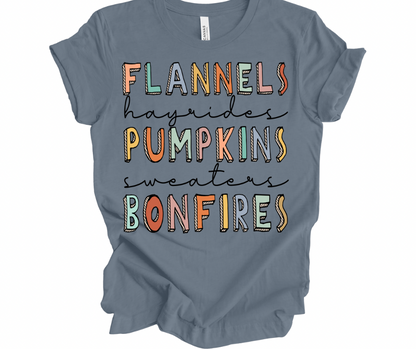 Flannels Pumpkins Bonfires
