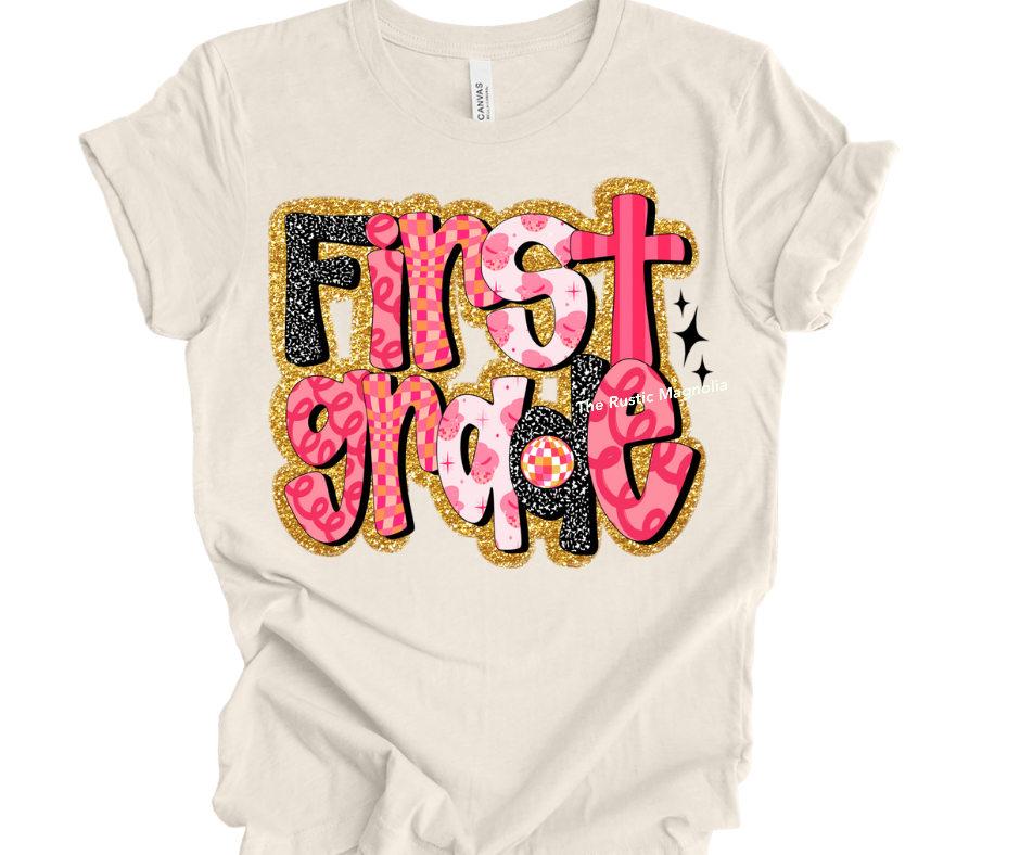 First Grade - Retro Pink