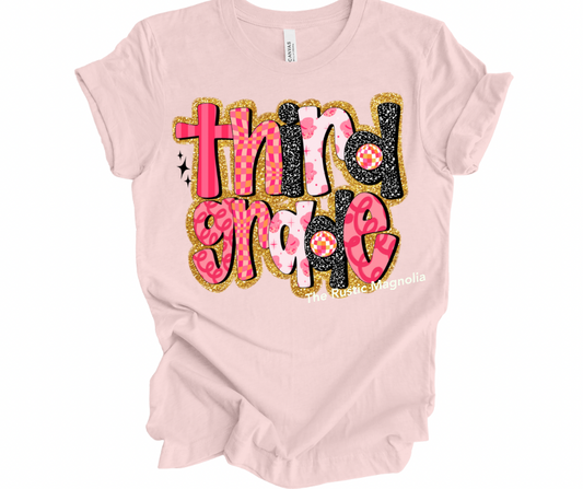 Third Grade - Retro Pink