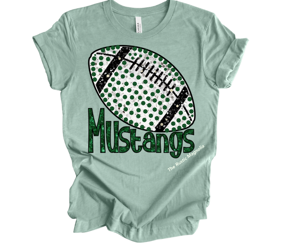 Mustangs Polka Dot Football
