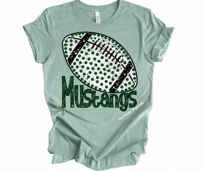 Mustangs Polka Dot Football