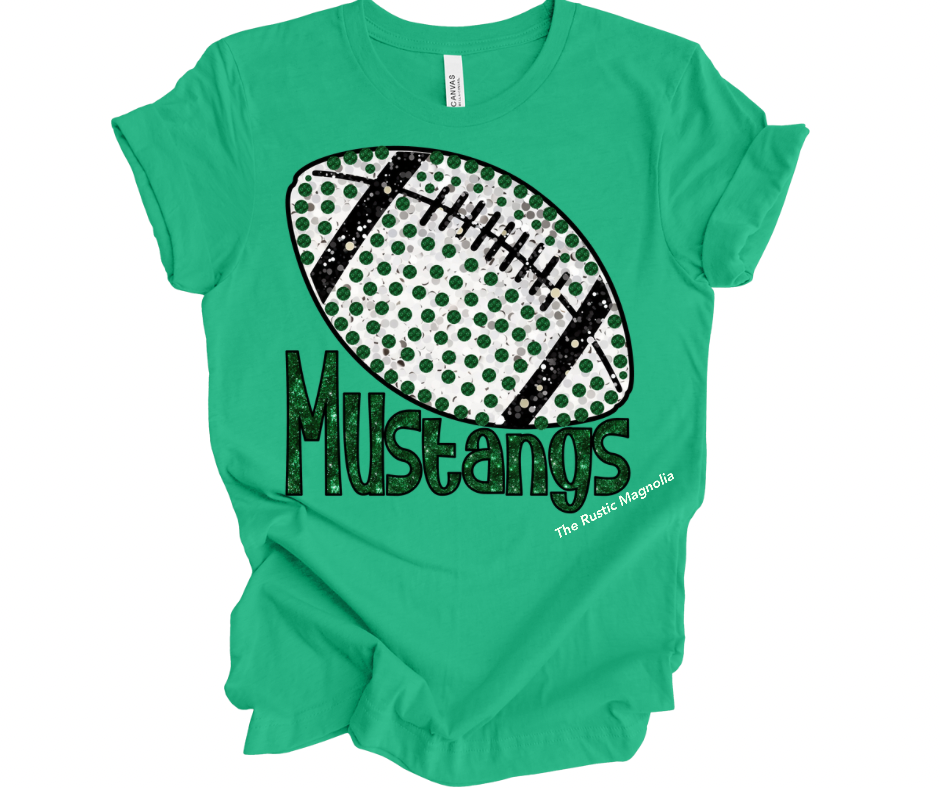 Mustangs Polka Dot Football