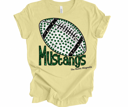 Mustangs Polka Dot Football
