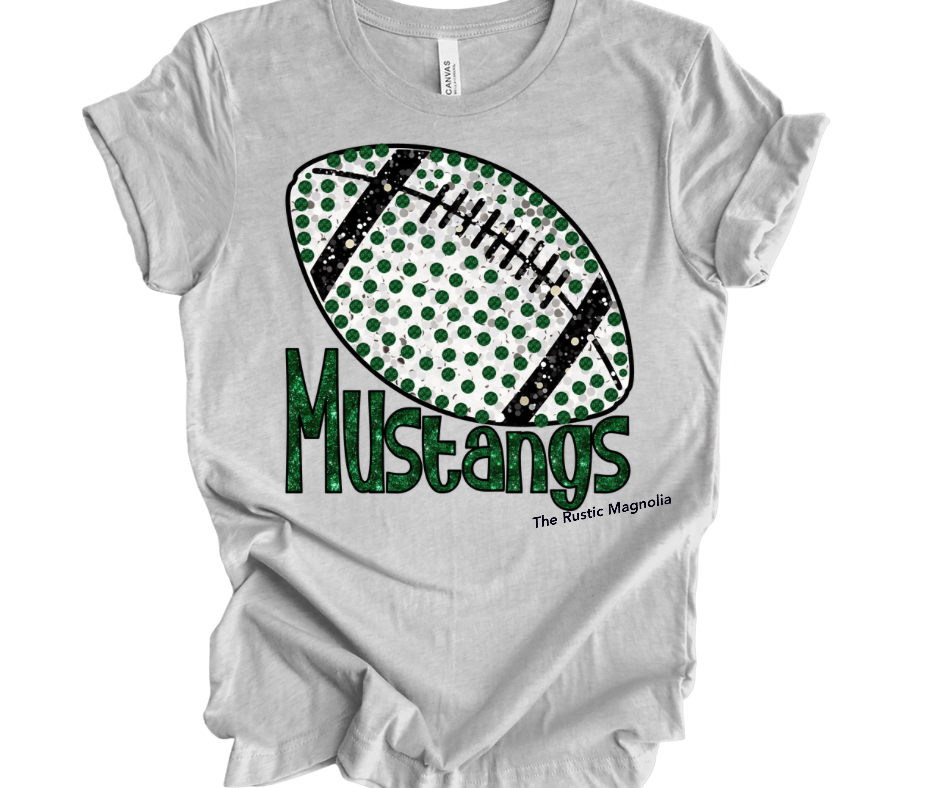 Mustangs Polka Dot Football