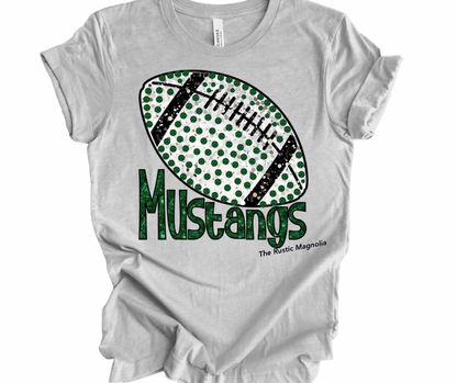 Mustangs Polka Dot Football