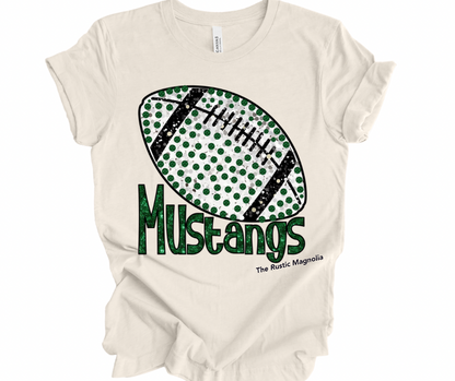 Mustangs Polka Dot Football