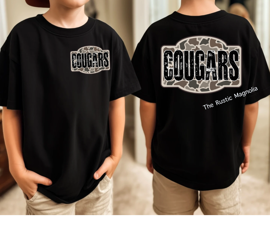Camo -Cougars (Front & Back)